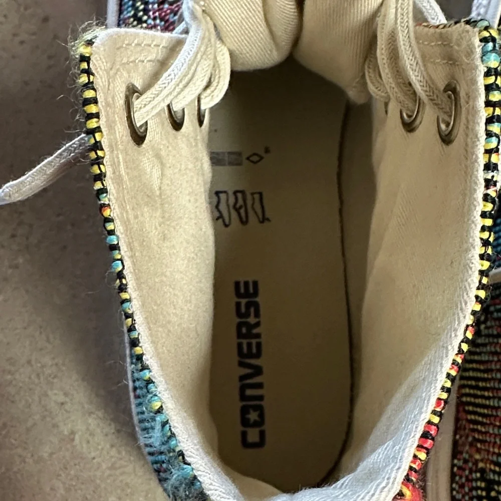 Rare Converse Chuck Taylor All Star Hi Multipanel W Size 10 Embroidered 🆕 - Picture 11 of 13